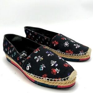 DVF DIANE VON FURSTENBERG Women Platform Espadrille size 9 floral daisy
